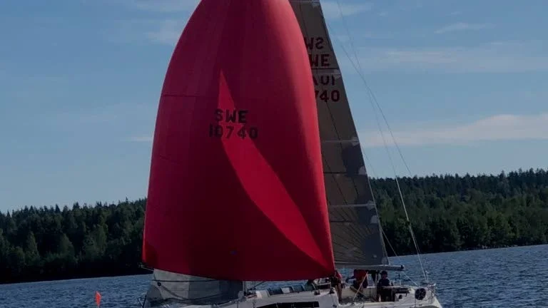 Daniel Sällström med besättning blev klubbmästare med båten Festina.
