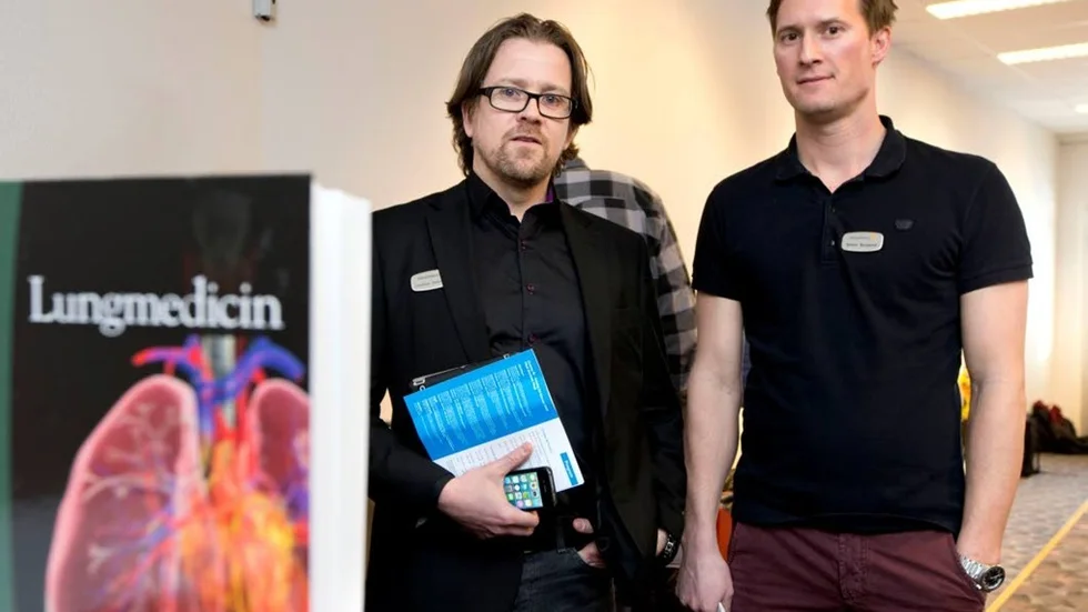 Christian Delavaux och Simon Berglund från AstraZeneca anordnade utbildningen.