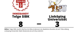 Bottennapp för Linköping Universitet borta mot Telge SIBK