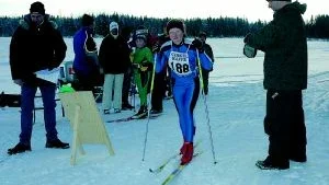 Jenny Halvarsson, SK Ringen, redo inför säsongens första tävling på hemmaplan. Tävlingen ingår i Skidserien.  Foto: Gunnar Johansson