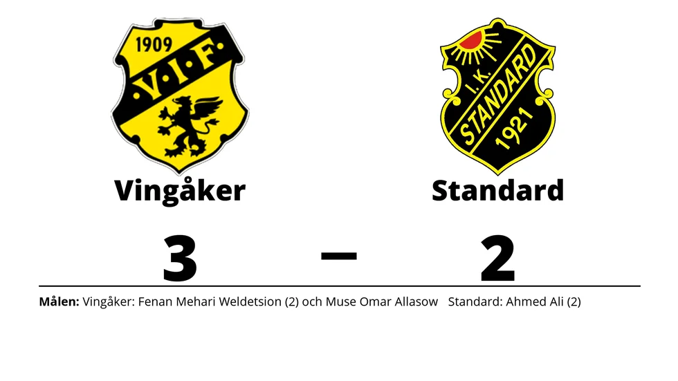 Vingåkers IF vann mot IK Standard