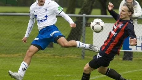 IFK Norrköpings Christopher Telo skapade oreda i Ramlösas försvar. 19-åringen imponerade inför ögonen på tränaren Sören Cratz. Foto: Rickard Nilsson/Bildbyrån