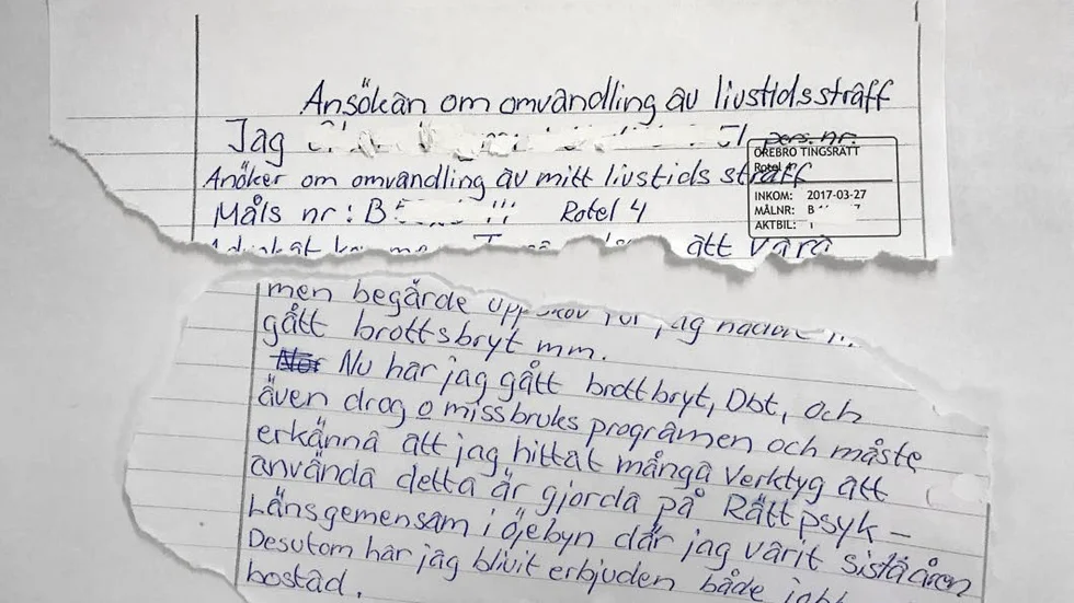 ANSÖKAN. I mars i år skickade mannen in i en ansökan om ett tidsbestämt straff. I början på nästa år väntas beslutet.