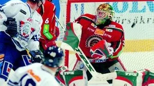 Henric Lundqvist knäckte LHC:s förhoppningar om en flygande start i elitseriepremiären. Frölunda vann med 2-1 inför ett fullsatt Scandinavium.
FOTO: SCANPIX