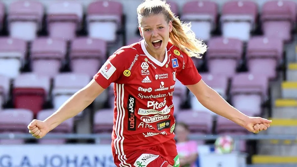 Nina Jakobsson, Piteå IF, gjorde mål i U 23-landslaget. (arkivbild)