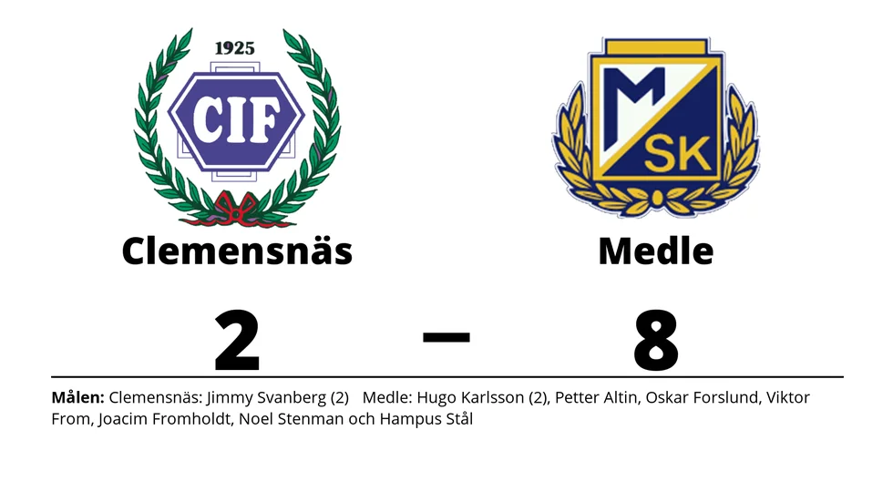 Clemensnäs IF förlorade mot Medle SK