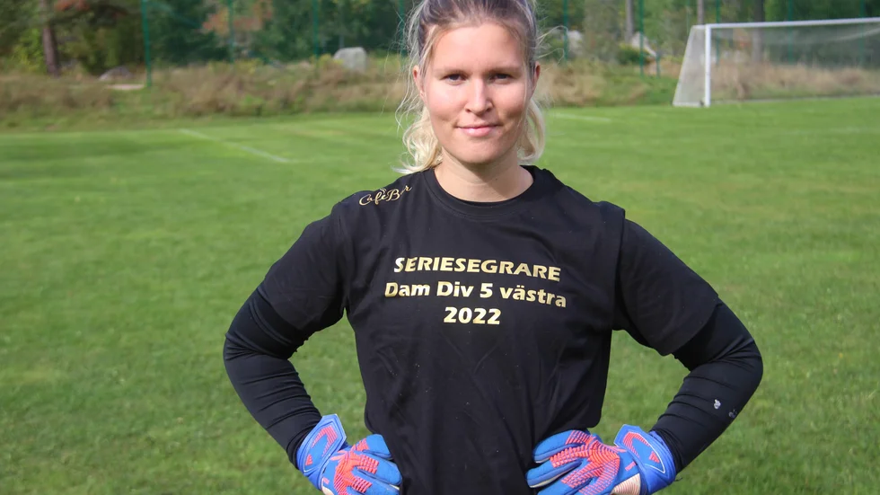Emelie Olesjö storspelade i derbyt mot Härnevi i september.
