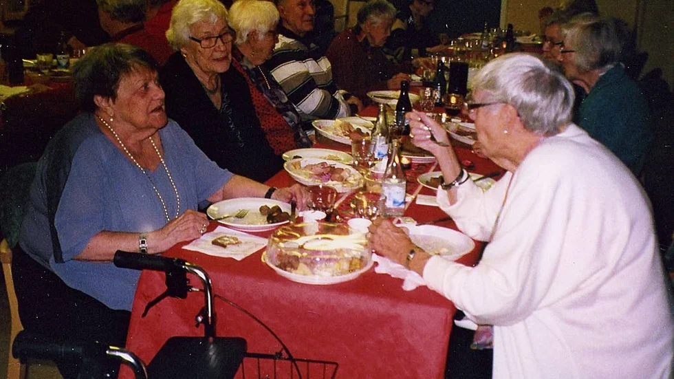 Festdeltagare på julfesten.