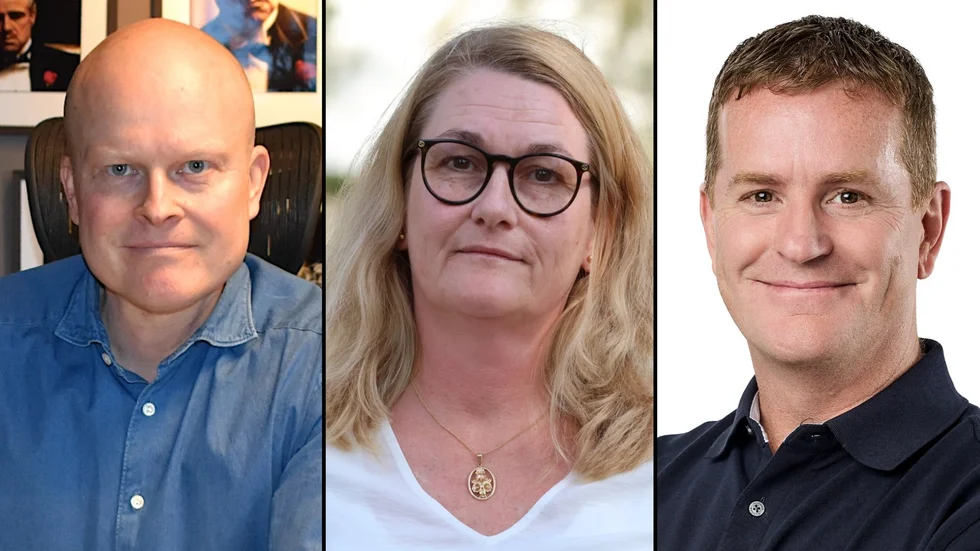 Marcus Hamlin, ordförande för Företagarna i Vimmerby, Cissi Hammar (S), färskt kommunalråd och Tim Dickinson, hitflyttad amerikan med ett förflutet i Vimmerby Hockey delger sina tankar efter Donald Trumps valseger.