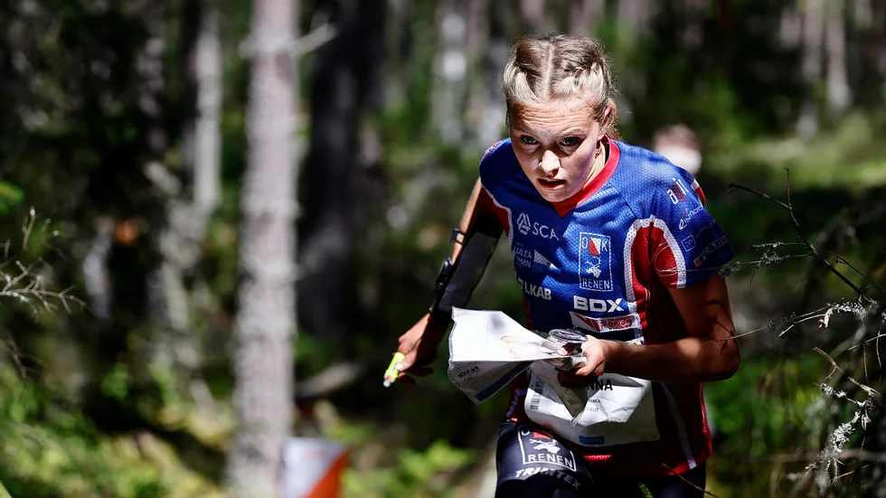 Hanna Lundberg, OK Renen, sprang hem en silvermedalj på medeldistansen under lördagen.