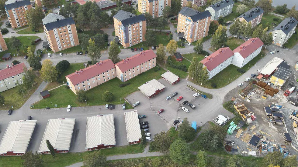 Polisens flygbild från Malmudden.