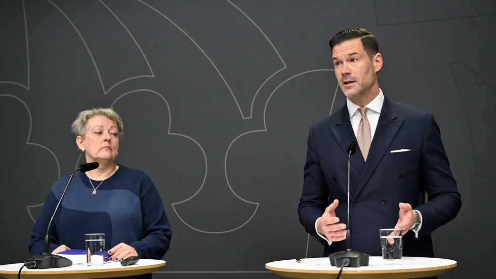 Kirsi Laakso Utvik and migration minister, Johan Forssell.