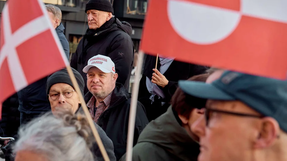 Även på fredagen hölls demonstrationer i Köpenhamn till stöd för Grönland.