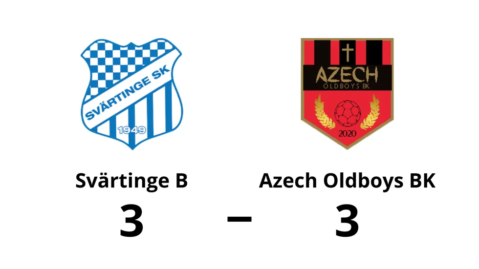 Svärtinge SK B spelade lika mot Azech Oldboys BK