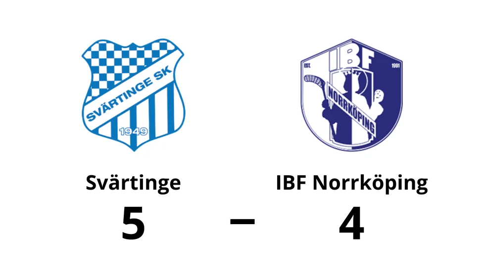 Svärtinge SK vann mot IBF Norrköping