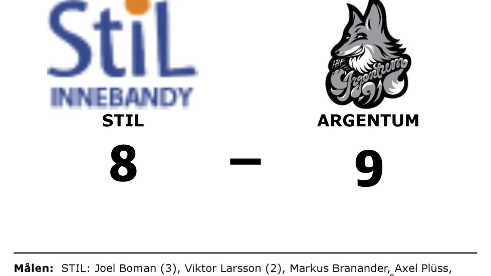StiL Innebandy förlorade mot IBF Argentum 91