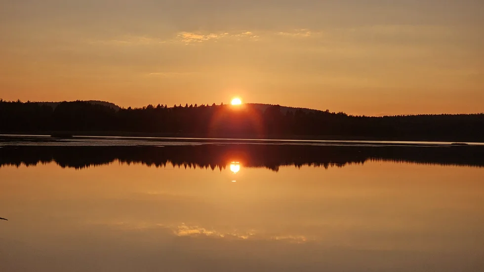 Solnedgång vid Bodträsket.