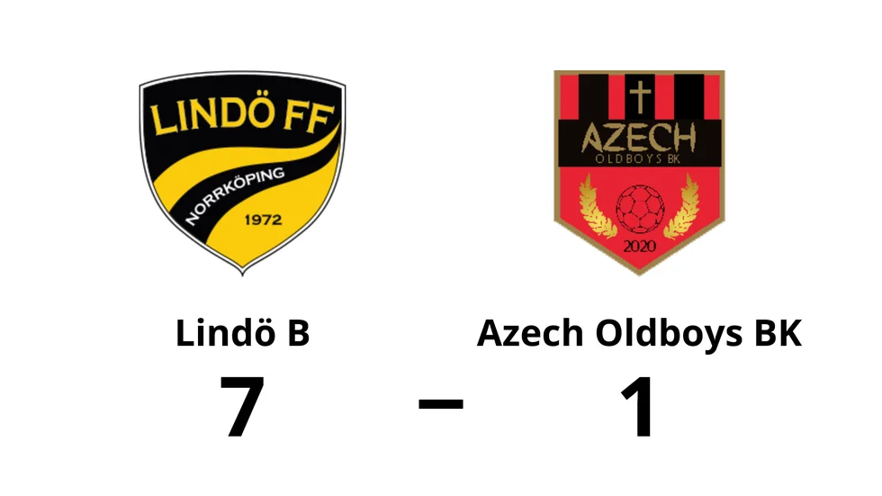 Lindö FF B vann mot Azech Oldboys BK