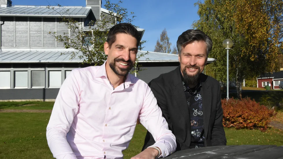 Cornelis Uittenbogaard samhällsplanerare Övertorneå kommun och Ethan Kent, expert Placemaking X.