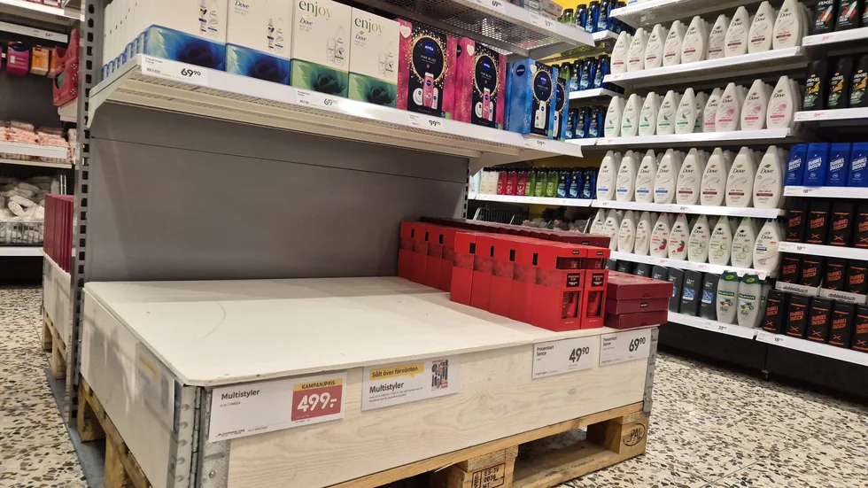 Här är det tomt. Multistylern har blivit viral och det gav oväntad försäljningseffekt, även i Vimmerby.