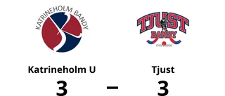 Katrineholm U fixade en poäng mot Tjust