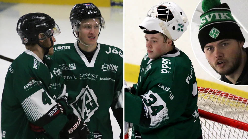 Rosvik är klart för alltvåan, något som förstås glädjer tränaren Mattias Ringbjer (längst till höger).
