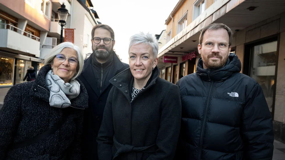 Florian Steiner, Helene Bäcklund Röckner, Sara Holm och Dennis Jonsson från Piteå kommun arbetar alla med att skapa förutsättningar för en levande handel i Piteå. 