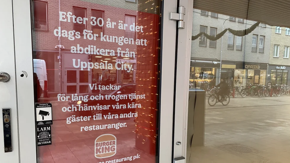Burger King lämnar Uppsalas centrum efter trettio år.