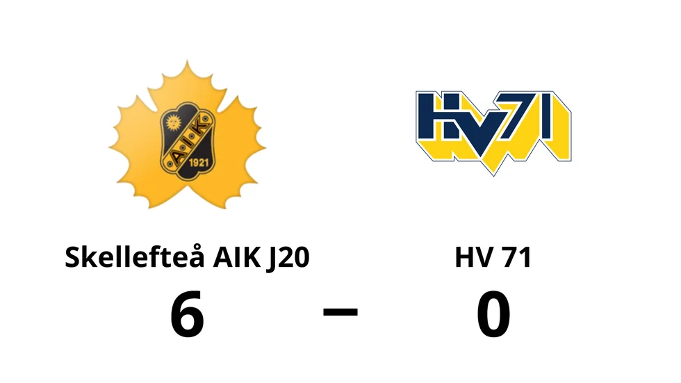 Skellefteå AIK J20 vann mot HV 71