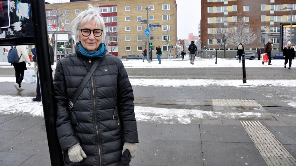 Kerstin Klockhoff berättar att hon bevittnat flera fallolyckor i centrala Uppsala.