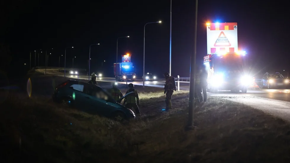 En singelolycka inträffade under måndagskvällen vid Gnista i utkanten av Uppsala.