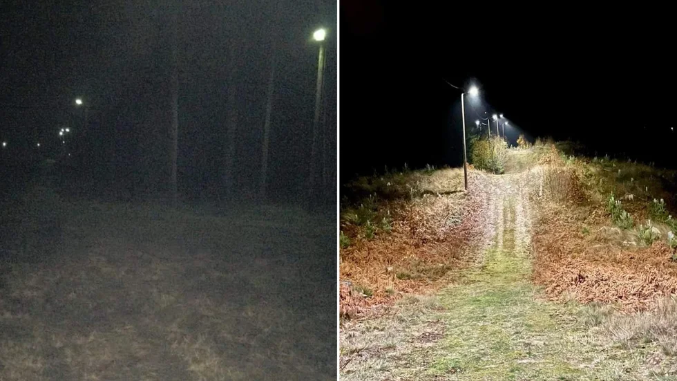 "Det är en stor tillgång, det är inte bara för motion utan också för dem som rastar hundar och tar promenader. Det tror jag kommer göra att det används på ett helt annat sätt" säger Egon Karlsson om den nya belysningen.