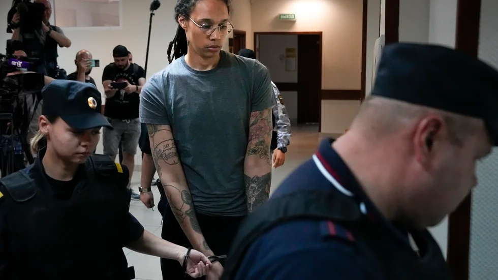 Basketstjärnan Brittney Griner satt fängslad i tio månader i Ryssland och jobbar nu med en bok om upplevelserna under den tiden i rysk fångenskap. Arkivbild.