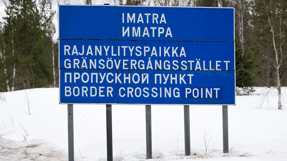 Gränsen mellan Finland och Ryssland vid städerna Imatra och Svetogorsk.