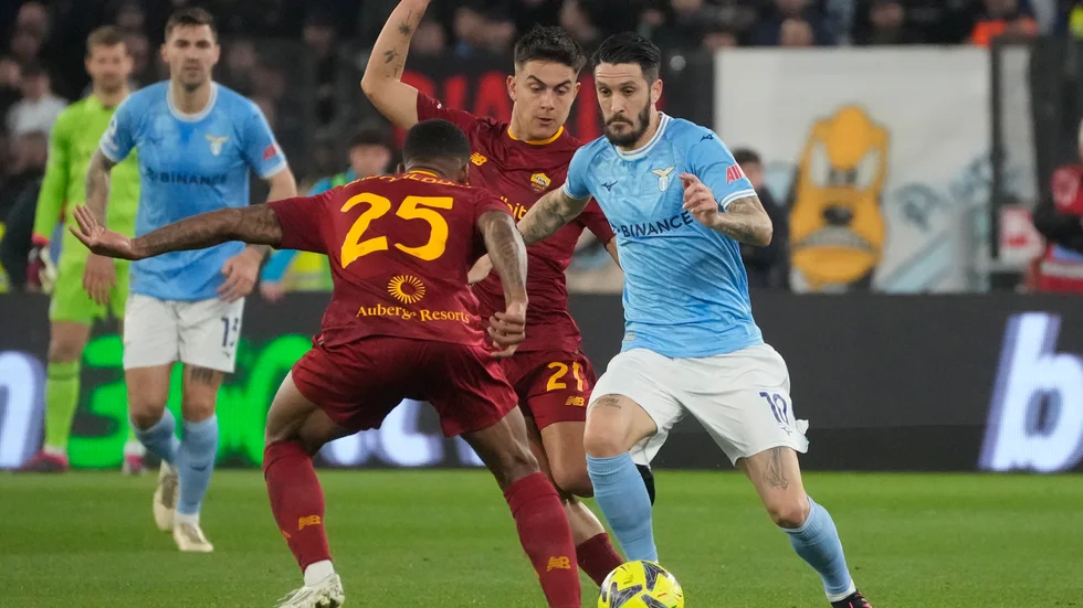 Rom-derbyt mellan Lazio och Roma den gångna helgen.