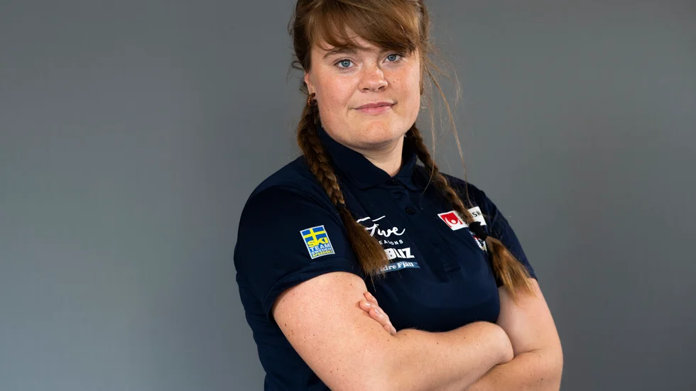 Britta Backlund satte nytt svenskt hastighetsrekord i speedski när hon kom upp i 244,93 km/h. Arkivbild.
