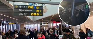 Stora problem i tågtrafiken efter dubbla fel