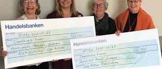 Rebeckorna skänker pengar till kvinnojour