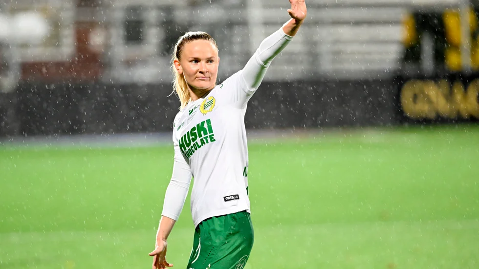 Hammarbys Matilda Vinberg gjorde ett mål och passade fram till det andra. Arkivbild.