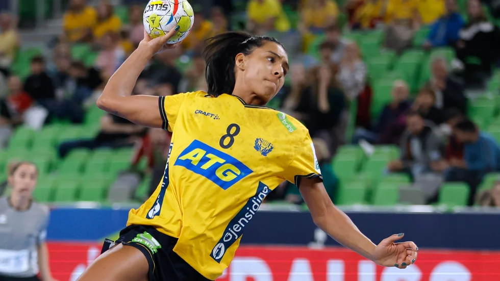 Jamina Roberts gjorde fyra mål när Sverige förlorade även den andra bortalandskampen mot Frankrike. Arkivbild.