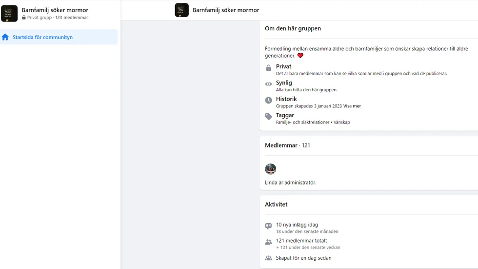 På bara ett drygt dygn har gruppen redan över 120 medlemmar. 