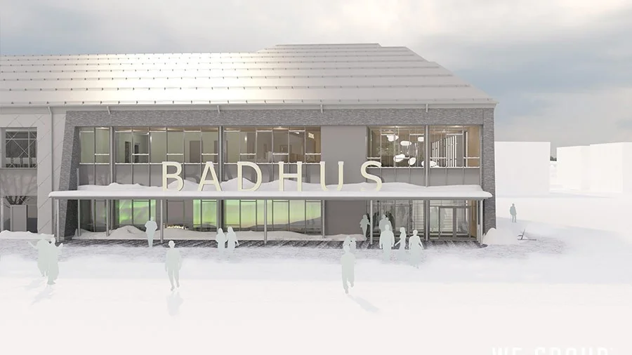Kiruna badhus exteriör.