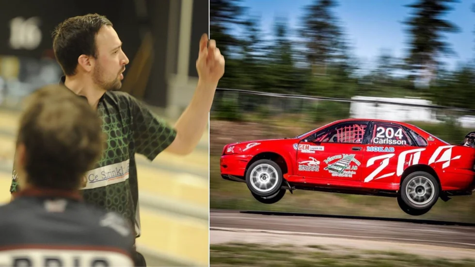 Nyköpingskillen Rasmus Carlsson är bowlingspelare i MAC och rallycrossförare i SMK Nyköping. En inte allt för vanlig sportkombination.