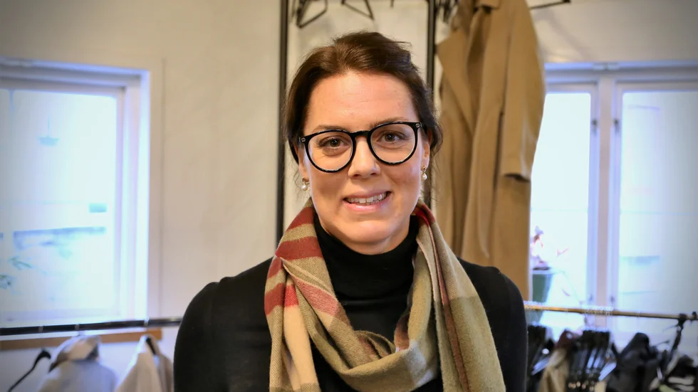 Karin Comstedt Webb under förhandlingarna i mark- och miljödomstolen som hålls på Gotland. 