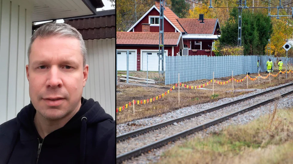 "Fördelen är att vi slipper folk i spåren. Nackdelen är att vi blir instängda om det händer en olycka när vi kör farligt gods", säger lokföraren Fredrik Hildenborg.