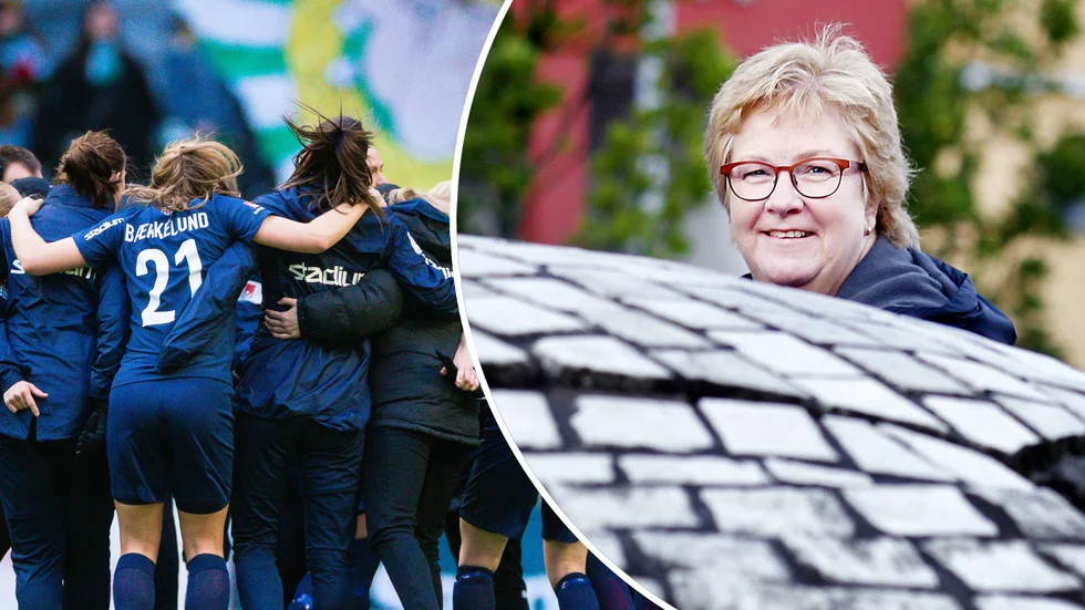 Eskilstuna Uniteds Eva Hallenfeldt Ahlin jobbar på Årby IP.