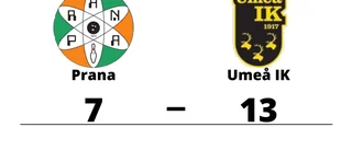 Seger för Umeå IK borta mot Prana