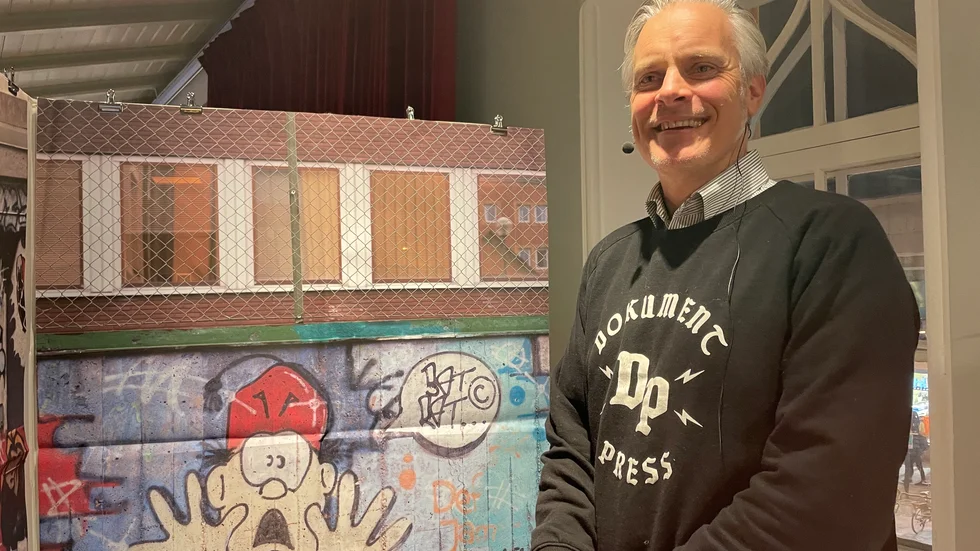 Tobias Barenthin Lindblad föreläste om graffitins betydelse.