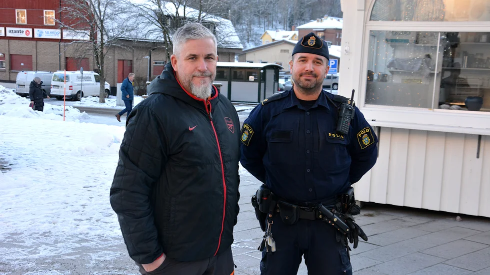 Fredrik Törnborg, Brå-samordnare, samt John Elljung, lokalområdespolis.