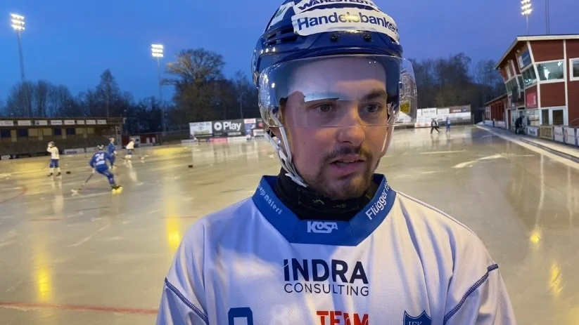 Albin Bjerkegren intervjuas av Jens Bollius inför fredagens träning. Han berättar om segern i Edsbyn och om mötet med Villa-Lidköping på lördagen.